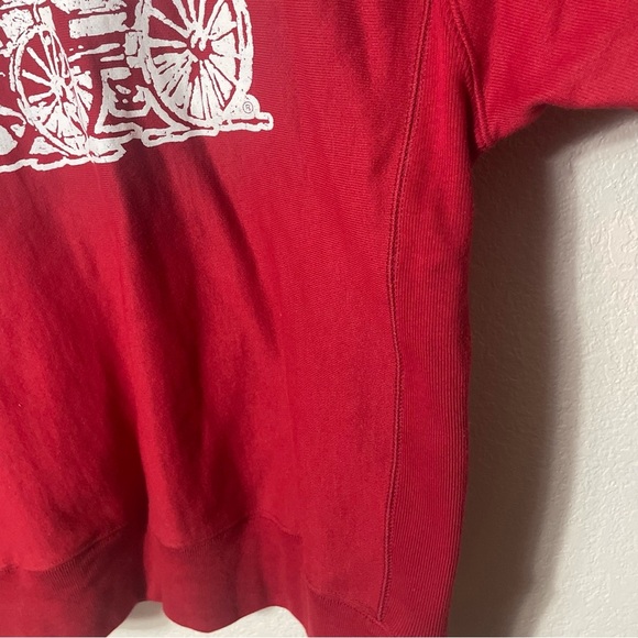 Champion Vintage Oklahoma Sooners Sweatshirt Reverse Weave Maroon OSU Wagon sz M - Picture 2 of 6